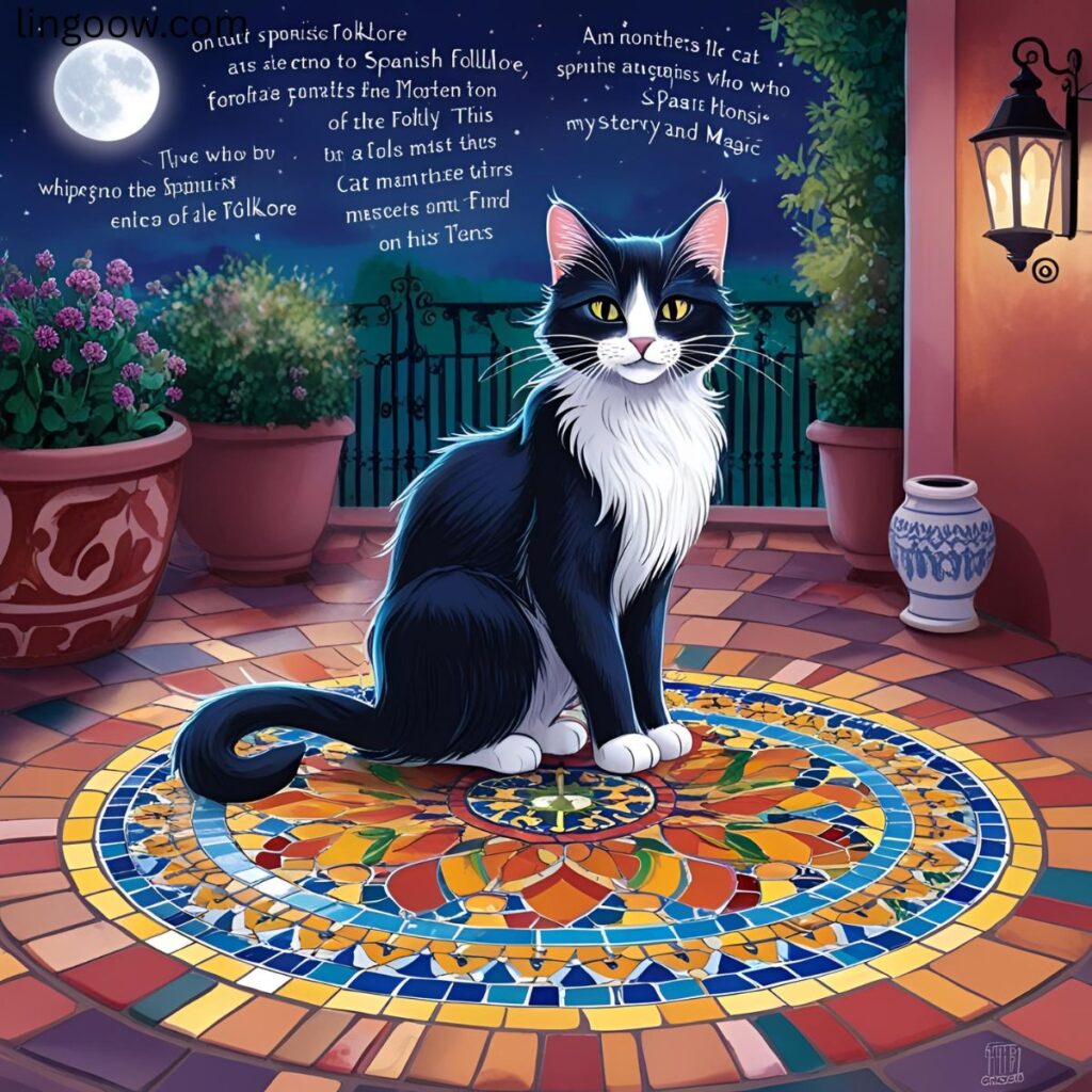 Spanish
Gato
Used widely in Spain and Latin America, often tied to folklore about cats’ mystical nature.