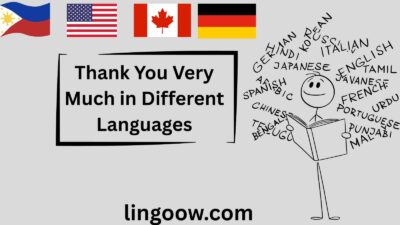 Thank You Very Much in Different Languages