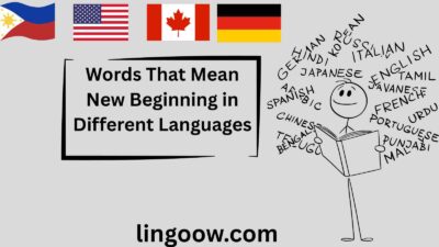 Words That Mean New Beginning in Different Languages
