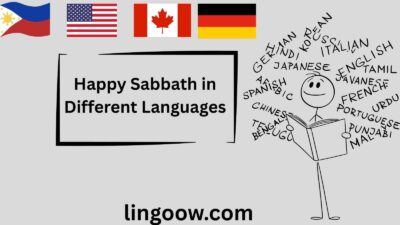 Happy Sabbath in Different Languages