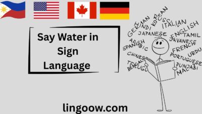 Say Water in Sign Language